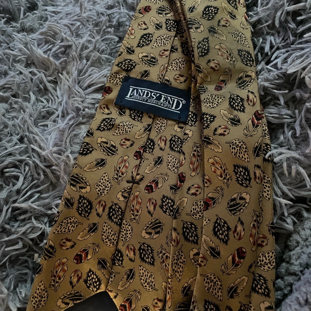 Lands End Mens Neck Tie/Leaf